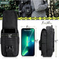 WYNEX Tactical Compass Phone Pouch, Large Molle Smartphone Holster Case Double Capacity Small Utility EDC Pouch with Compass Buckle and Carabiner