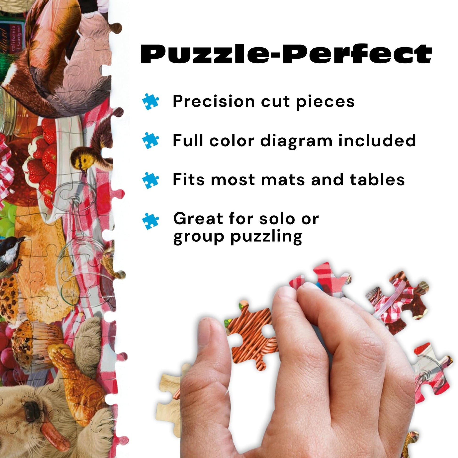 Buy now Buffalo Games - Picnic Raiders - 300 Piece Puzzle for Adults, Oversized Large Jigsaw with Easy to Grasp Pieces - Steve Read - Adorable Animals Collection at indiglob india