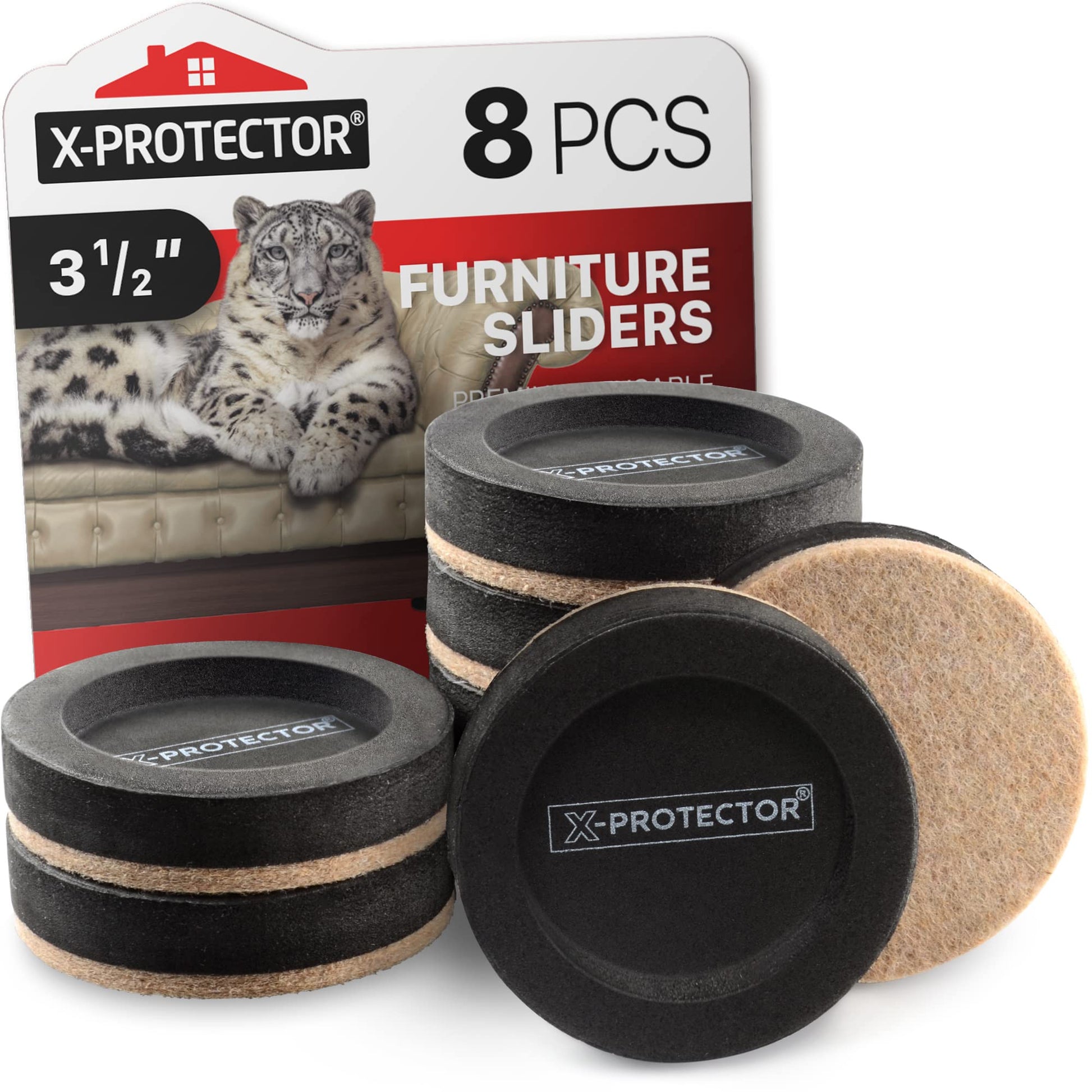 Buy now Felt Furniture Sliders Hardwood Floors X-PROTECTOR – 16 PCS 3 1/2" Furniture Sliders – Heavy Duty Felt Sliders Hard Surfaces – Move Your Furniture Easily & Safely! at indiglob india