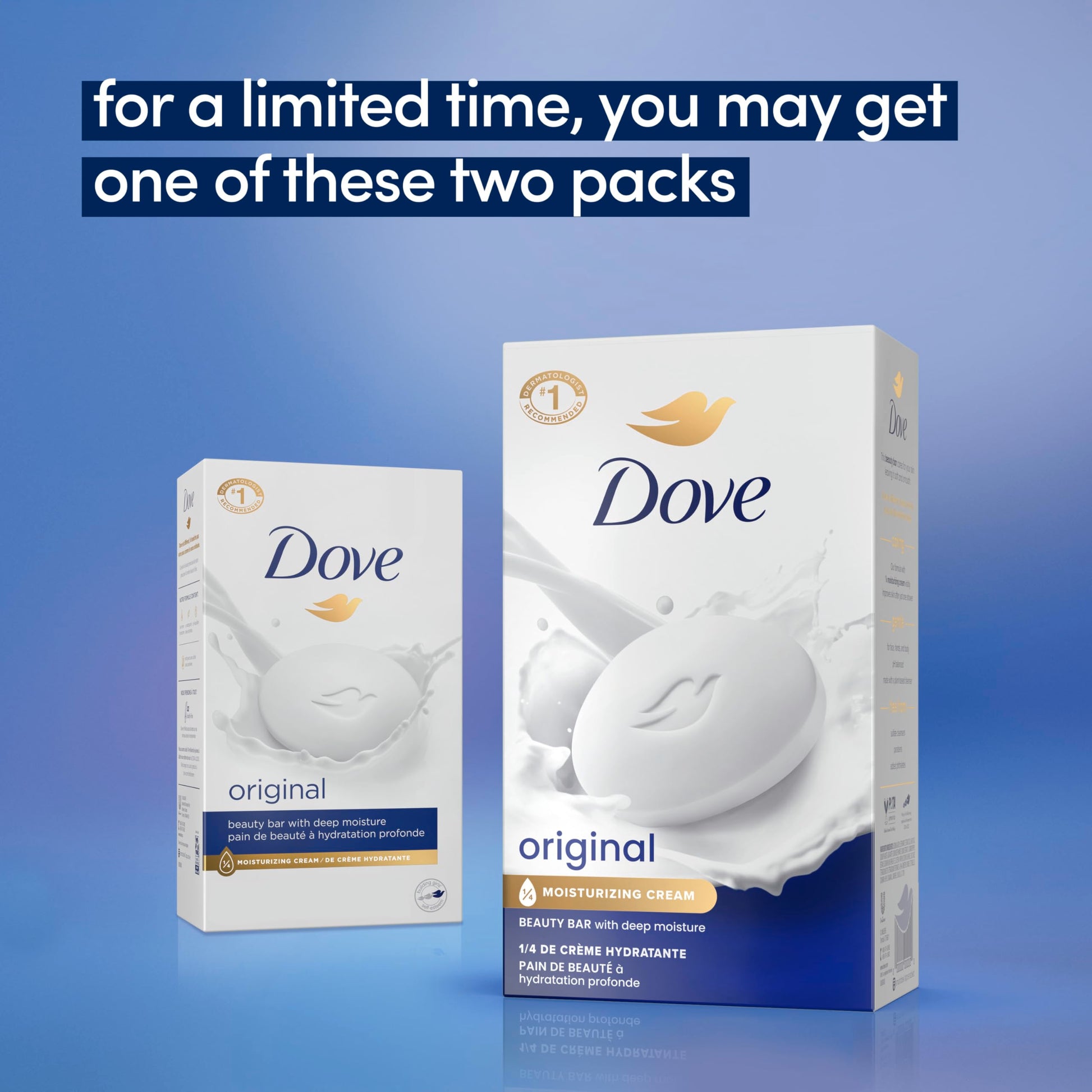 Buy now Dove Beauty Bar Soap Original, for Soft, Smooth Skin, with 1/4 Moisturizing Cream 2.6 oz at indiglob india