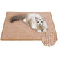 FUKUMARU Cat Scratcher Mat, 23.6 X 15.7 Inch Natural Sisal Cat Scratch Mats, Horizontal Cat Floor Scratching Pad Rug with Sticky Tapes, Protect Couch and Carpets