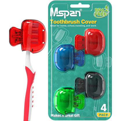 Mspan Electric Toothbrush Head Cover: Sonic Toothbrush Cap Travel Protector Plastic Brush Pod Protection Clip Case Value Pack