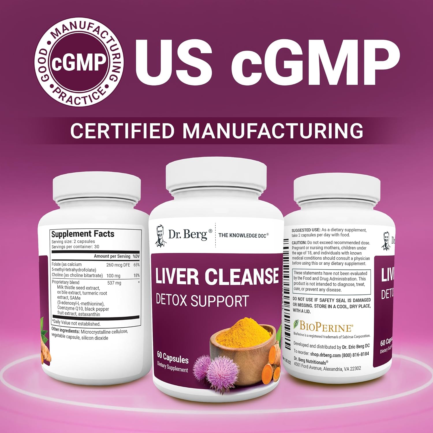 Buy now Dr. Berg Liver Cleanse Detox Capsules w/Unique Blend of Milk Thistle, Ox Bile & Folate - Liver Supplement Includes Turmeric, Black Pepper & Choline - 60 Capsules at indiglob india