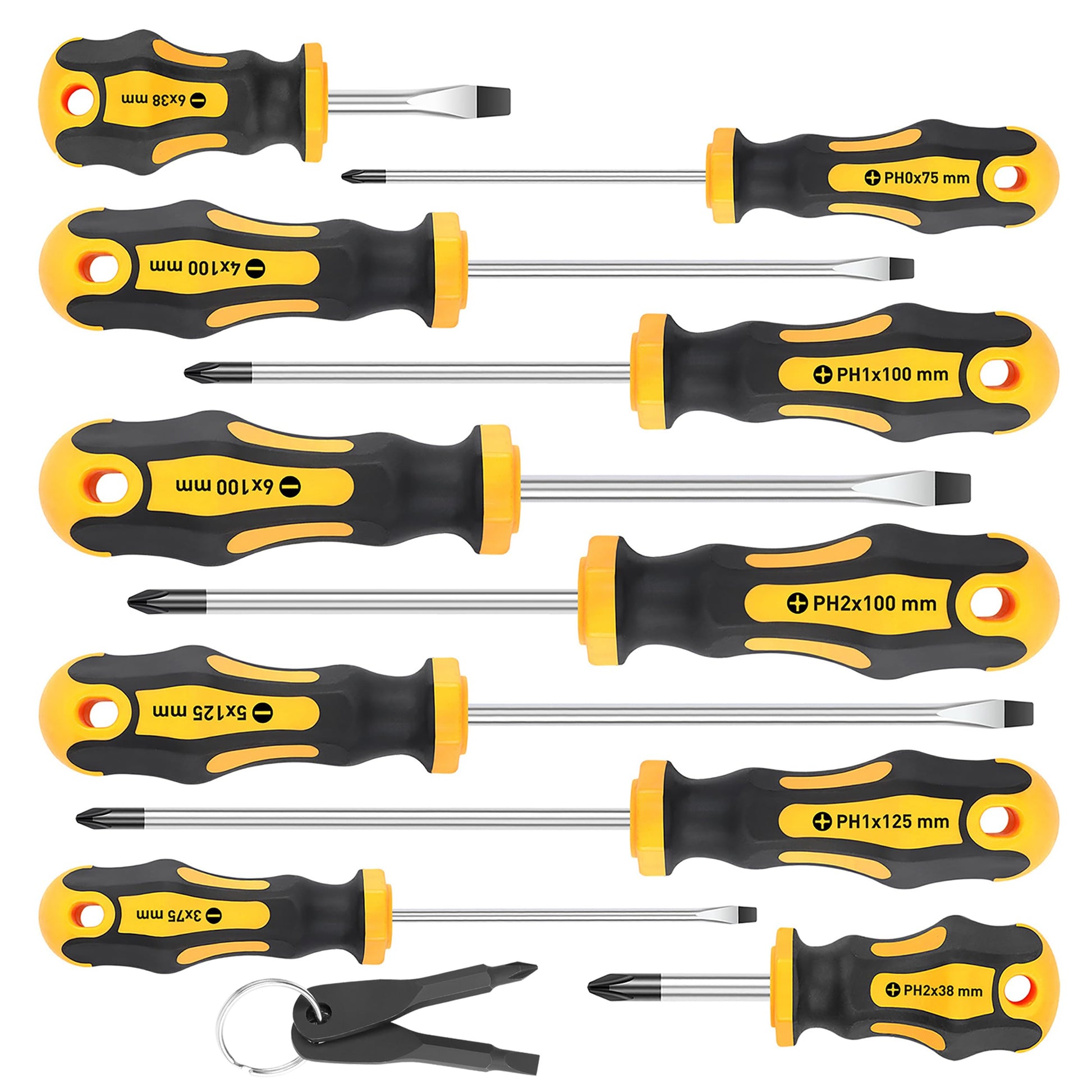 Buy now Amartisan 10-Piece Magnetic Screwdrivers Set, 5 Phillips and 5 Slotted Tips Professional Cushion Grip Screwdriver Set at indiglob india