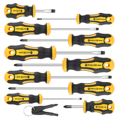 Buy now Amartisan 10-Piece Magnetic Screwdrivers Set, 5 Phillips and 5 Slotted Tips Professional Cushion Grip Screwdriver Set at indiglob india