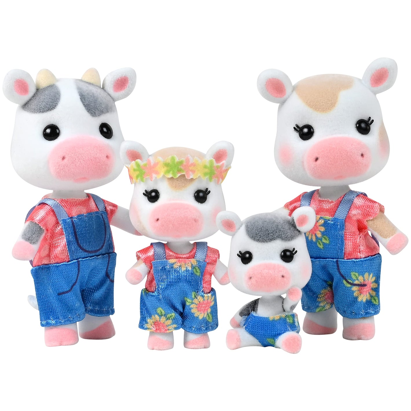 Buy now Honey Bee Acres The Cloverberrys Cow Family, 4 Miniature Doll Figures, Small at indiglob india