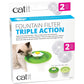 Catit Triple Action Replacement Original Water Fountain Filters, 5 Pack – Official Replacement Filters for Catit Cat Drinking Water Fountains