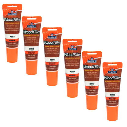 Buy now Elmer's E855 Carpenter's Wood Filler, 3.25-Ounce Tube, White - 6 Pack at indiglob india