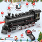 Hot Bee Train Set for Boys, Alloy Remote Control Train Sets with Steam Locomotive, Light Up Cars and Tracks, Electric Trains Set Toys for Toddler Kids, Christmas Toys Gifts for 3 4 5 6 7 8+ Year Old