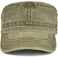 VOBOOM Washed Cotton Military Cadet Army Caps Unique Design Vintage Flat Top Hat