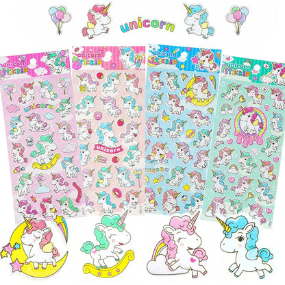 3D Puffy Stickers for Kids Resuable Sticker for Toddler, Boys, Girls 4 Sheets - Mother Child Animals, Dogs, Cats, Elephant, Giraffe, Monkey, Sheep, Panda, Koala, Rabbit (Zoo)