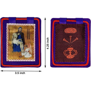 Buy now Scapulars Catholic,Purple Scapular of Benediction and Protection, Scapular of Marie Julie Jahenny, Escapularios Catolicos, Handmade Scapulars Catholic Necklace Gift for Church Religious Decor at indiglob india