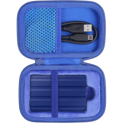 co2CREA Hard Case Compatible with Samsung T7 Shield T9 Portable SSD Solid State Drive (Black Case)