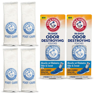 Buy now Arm & Hammer In-Shoe Odor Destroying Pouches, Shoe Deodorizer Insert for Reducing Odor and Absorbing Moisture, Smell Eliminator for All Footwear, Gym Bags and Work Boots (4 Pouches) at indiglob india