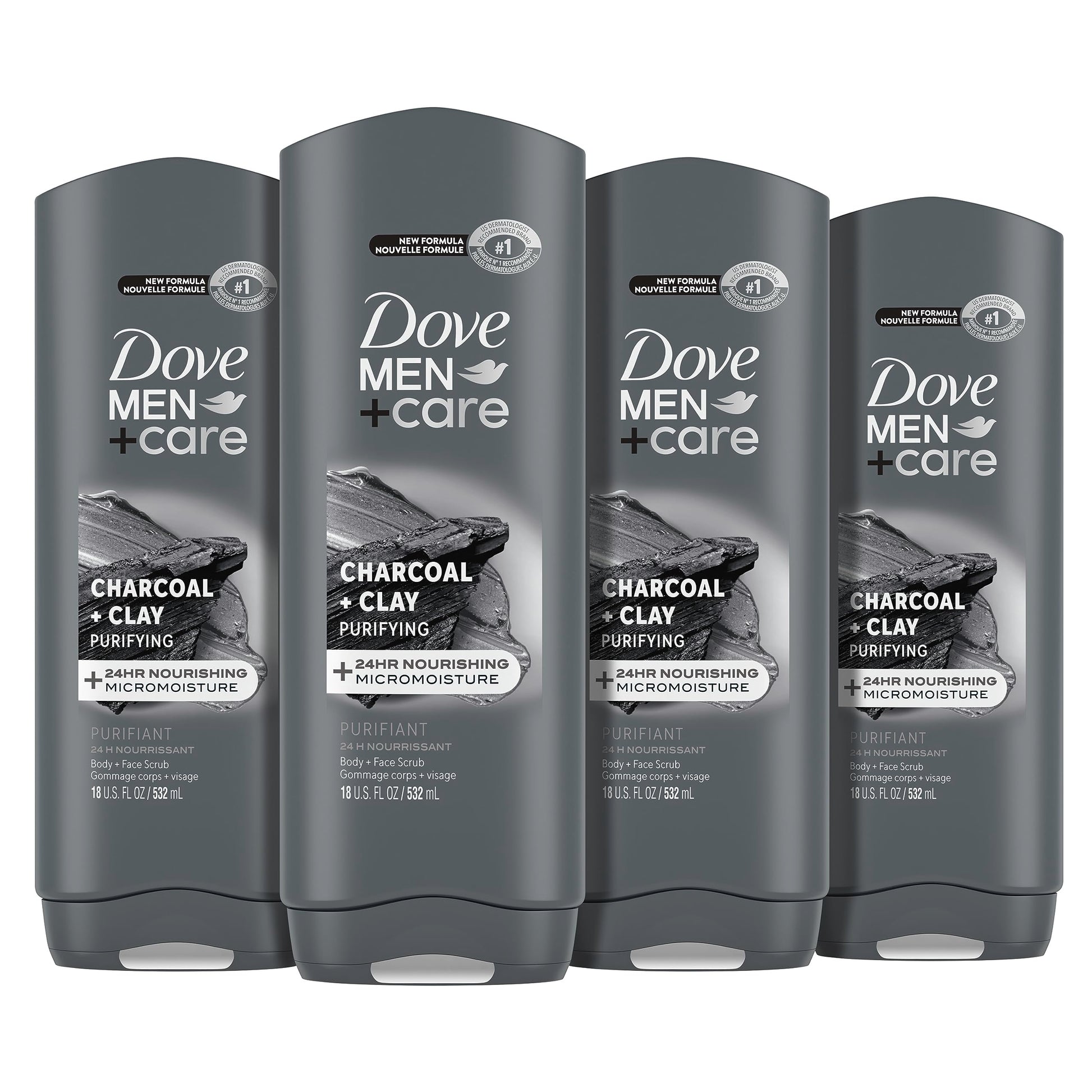 Buy now DOVE MEN + CARE Body and Face Wash Clean Comfort 4 Count for Healthier and Stronger Skin Effectively Washes Away Bacteria While Nourishing Your Skin, 18 oz at indiglob india