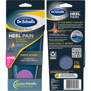 Dr. Scholl's Heel Pain Relief Orthotics // Clinically Proven to Relieve Plantar Fasciitis, Heel Spurs and General Heel Aggravation (for Women's 6-10,)