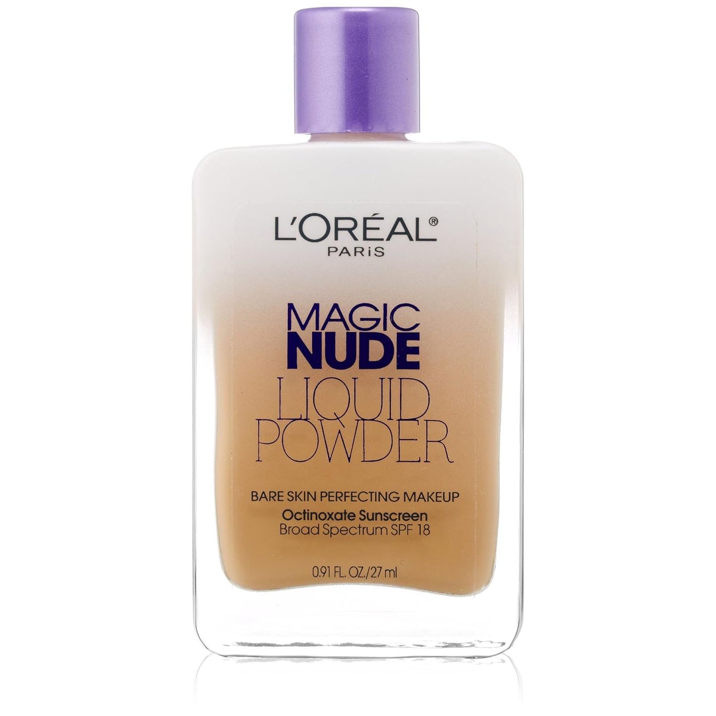 L’Oréal Paris Magic Nude Liquid Powder Bare Skin Perfecting Makeup SPF 18, Natural Beige, 0.91 Ounces