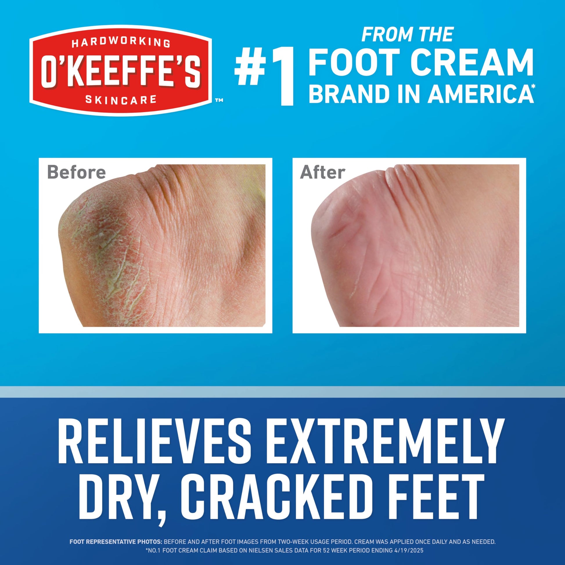 Buy now O'Keeffe's for Healthy Feet Foot Cream - 3 oz Travel Size Tube (1 Pack) - Guaranteed Relief for Extremely Cracked, Dry Feet, Repairing Skincare, Instantly Boosts and Retains Moisture Levels at indiglob india