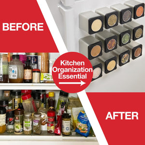Buy now Set of 3 Magnetic Spice Jars, Shake or Pour Containers Attach to Most Refrigerator Doors & Appliances, Seasoning Dispensers- Easy To Open Window Top Shaker Lids- Kitchen Essential at indiglob india