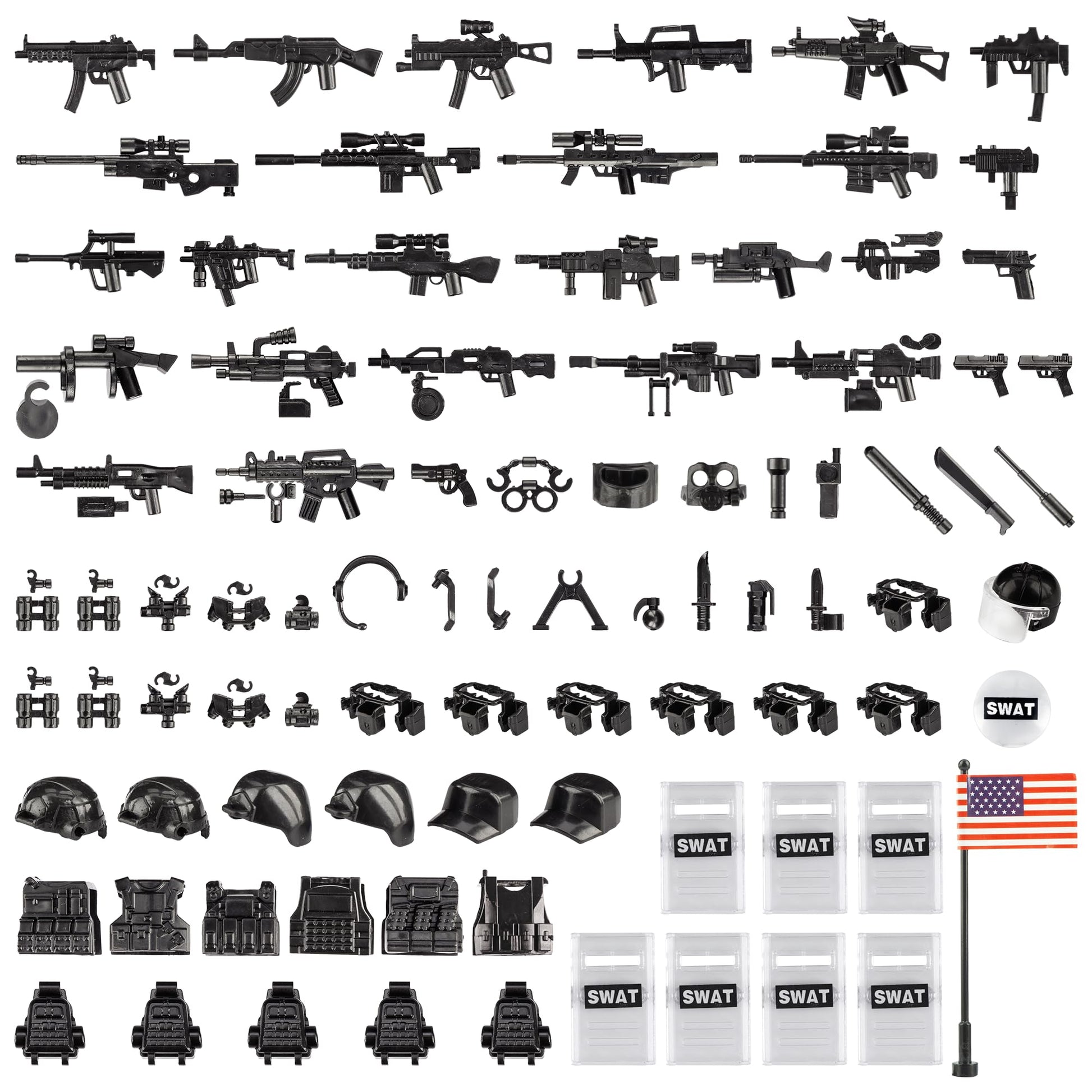 Buy now 83 Pcs Toy Soldiers Figures US Army Battle Toy Set - Weapons Pack Military Weapon Battle Building Blocks Compatible with Major Brand, 3 Years Old and up at indiglob india