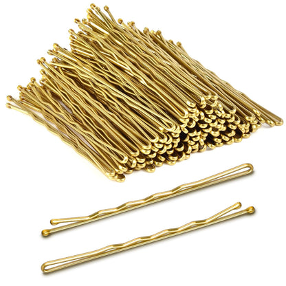 MORGLES Blonde Hair Bobby Pins, 120PCS 2Inches Gold Hair Pins for Women with Box