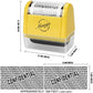 Miseyo Wide Roller Stamp Identity Theft Stamp 1.5 Inch Perfect for Privacy Protection - Yellow