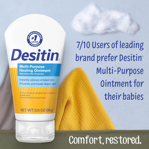 Desitin Skin Protectant And Diaper Rash Ointment Multi-Purpose With Vitamins A & D, Travel Size, 3.5. Oz Tube