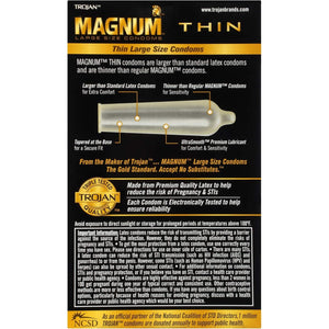 Trojan Magnum Thin Large Size Lubricated Condoms - 12 Count (Pack of 1)