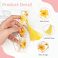 4pcs Pressed Flower Bookmark Pretty Floral Bookmark Durable Handmade Dried Flower Bookmarks for Women Reading Gift(Style C)
