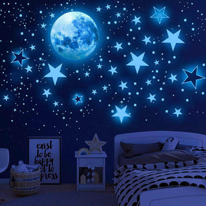 1120 Pcs Glow in The Dark Stars for Ceiling, Glowing Space and Moon Decals Universe Stickers for Kids Excellent Gifts for Boys Girls Nursery Bedroom Living Room Birthday Gift Room Decor - My Store
