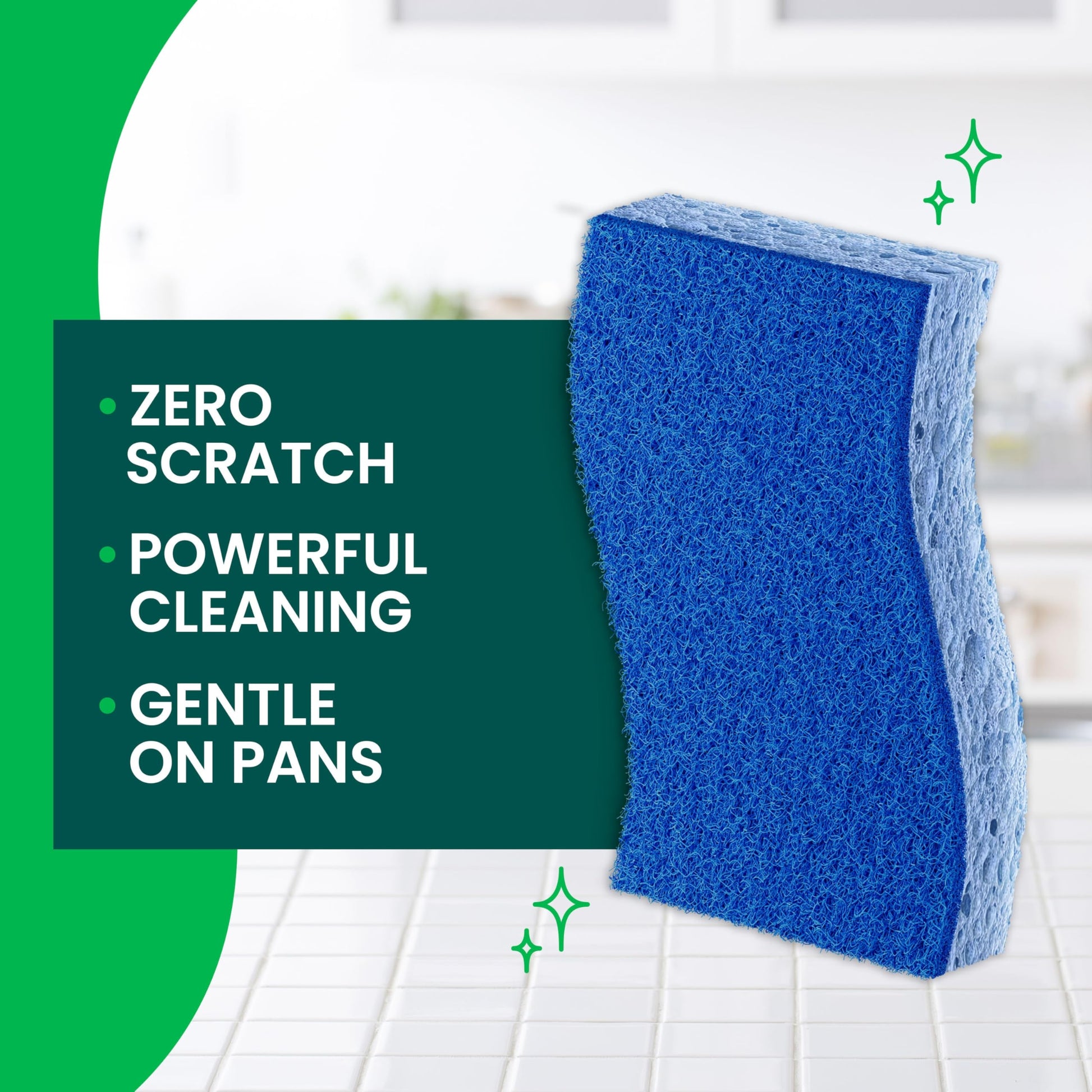 Buy now Scotch-Brite Zero Scratch Scrub Sponge, 6 Kitchen Sponges for Cleaning Around the Home, Bathroom & More, Scratch-free Dish Scrubber, Multi-surface Safe, Best for Nonstick Pots and Pans at indiglob india