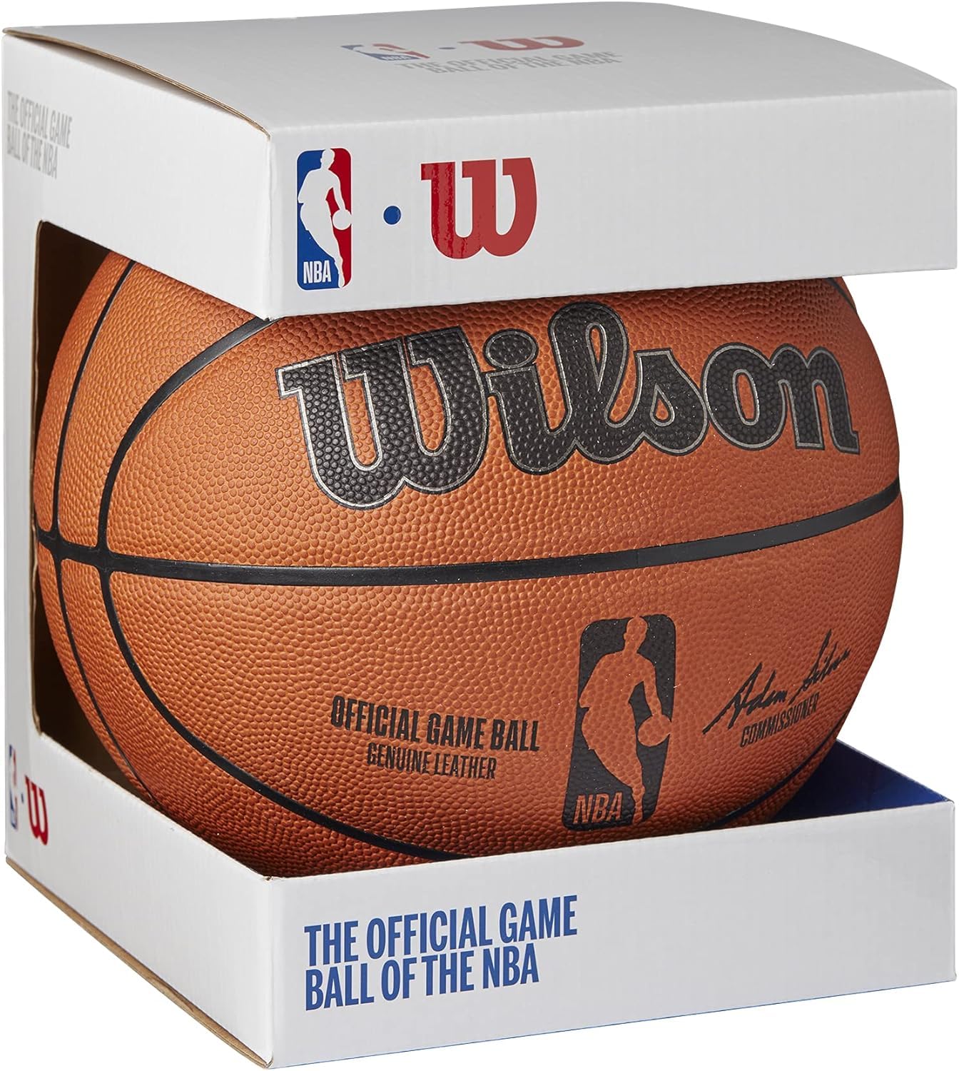 Buy now Wilson NBA Official Game Basketball - Brown, Size 7-29.5" at indiglob india