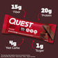 Buy now Quest Nutrition Chocolate Brownie Protein Bar, 20g Protein, 1g Sugar, 4g Net Carb, High Fiber, Gluten Free, 12 Count at indiglob india