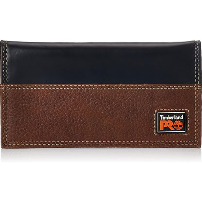 Timberland PRO Men's Leather Long Bifold Rodeo Wallet with RFID