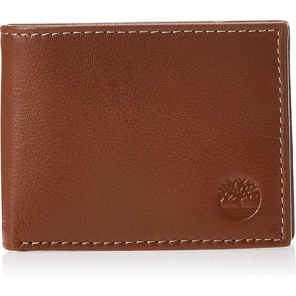 Timberland Men's Blix Slimfold Leather Wallet, Brown, One Size