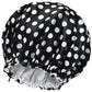 Satin Silk Bonnet for Curly Hair Bonnet Braid Bonnet for Sleeping Bonnets for Women Large Double-Layer Adjustable Black