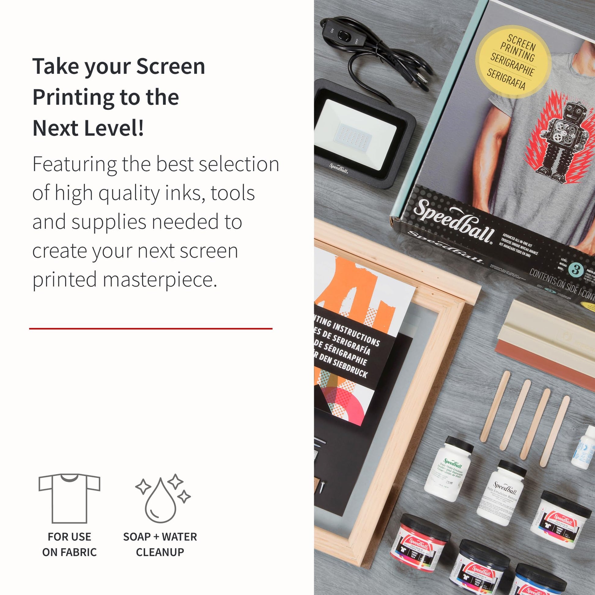 Buy now Speedball Advanced All-In-One Screen Printing Kit, Includes LED UV Exposure Lamp at indiglob india