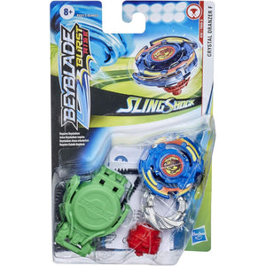 Beyblade Burst Rise Slingshock Crystal Dranzer F Starter Pack - Right-Spin Battling Top Toy and Right/Left-Spin Launcher, Ages 8 and Up