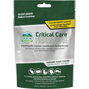 Oxbow Critical Care Herbivore, Emergency Guinea Pig Food, Rabbit Food for Recovery, Natural Anise Flavor, Veterinary Formula, Critical Care for Guinea Pig Emergency Kit, 141 gram bag
