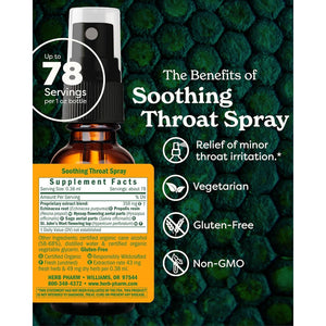 Herb Pharm Soothing Throat Spray Herbal Formula with Echinacea and Propolis, 1 Fl Oz (Pack of 1)