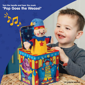 Buy now Schylling Silly Circus Jack in the Box - Classic Children's Musical Toy - Colorful Embossed Tin Box and Friendly Plush - Age 18 months and Up at indiglob india