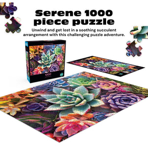 Buy now Buffalo Games - Simple Succulent - James Mertke - 1000 Piece Jigsaw Puzzle for Adults - Challenging Puzzle for Game Nights - Vibrant Plant Artwork - Finished Size 26.75 x 19.75 - Made in the USA at indiglob india