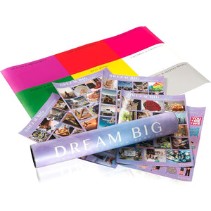 21 Zentury Vision Board Kit Vision Supplies with Motivational Stickers, Printable Pictures Goal Board for Women Wall Mood Board for Manifestation, Goals, Inspiration