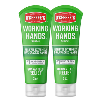 Buy now O'Keeffe's Working Hands Hand Cream for Extreme Dryness - 3 oz Tube (2 Pack) - Repairing Skincare for Cracked, Dry Hands at indiglob india