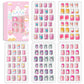 Laza 120pcs Children Nails Press On Pre-glue Full Cover Nail Tips Kit Glitter Gradient Color Rainbow Short Artificial False Nail Kits Lovely Christmas Gift for Children Kids Girls - Silver Pearl
