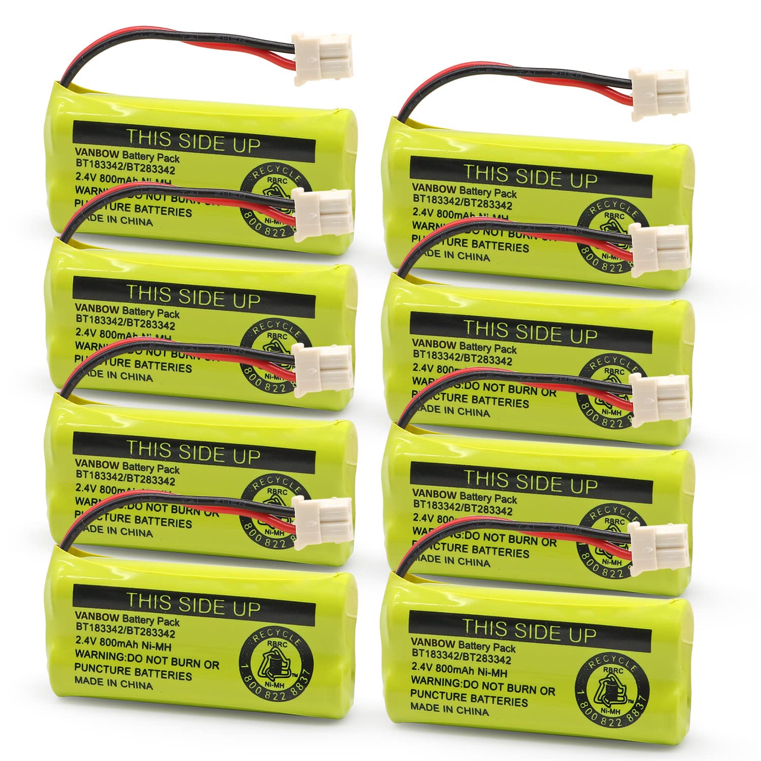 Buy now BT183342/BT283342 2.4V 800mAh Ni-MH Battery Pack, Compatible with AT&T VTech Cordless Phone Batteries BT166342/BT266342 BT162342/BT262342 CS6709 CS6609 CS6509 CS6409 EL52100 EL50003 (Pack 2) at indiglob india