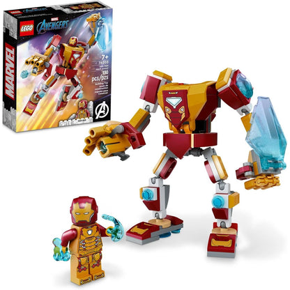 LEGO Marvel Iron Man Mech Armor 76203 Building Kit; Collectible Mech and Minifigure for Iron Man Fans Aged 7+ (130 Pieces)