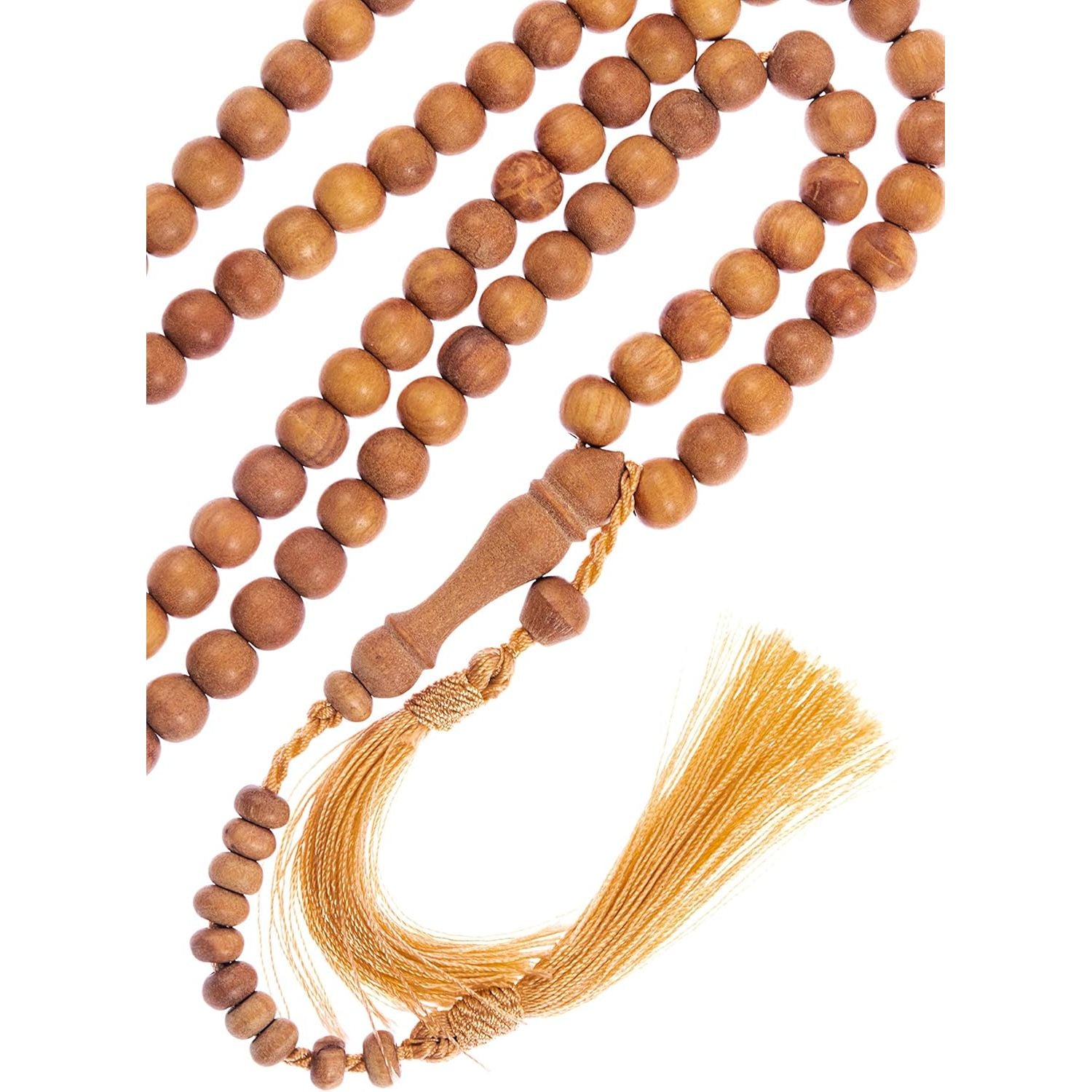 Buy now Sandalwood Tasbih 99 8mm - Islamic Prayer Beads, Tasbeeh, Muslim Rosary, Masbaha, Misbaha, Tesbih, Tespih, Dhikr, Zikr, Sibha, Muslim Mala, Worry Beads, Prayer Counter at indiglob india
