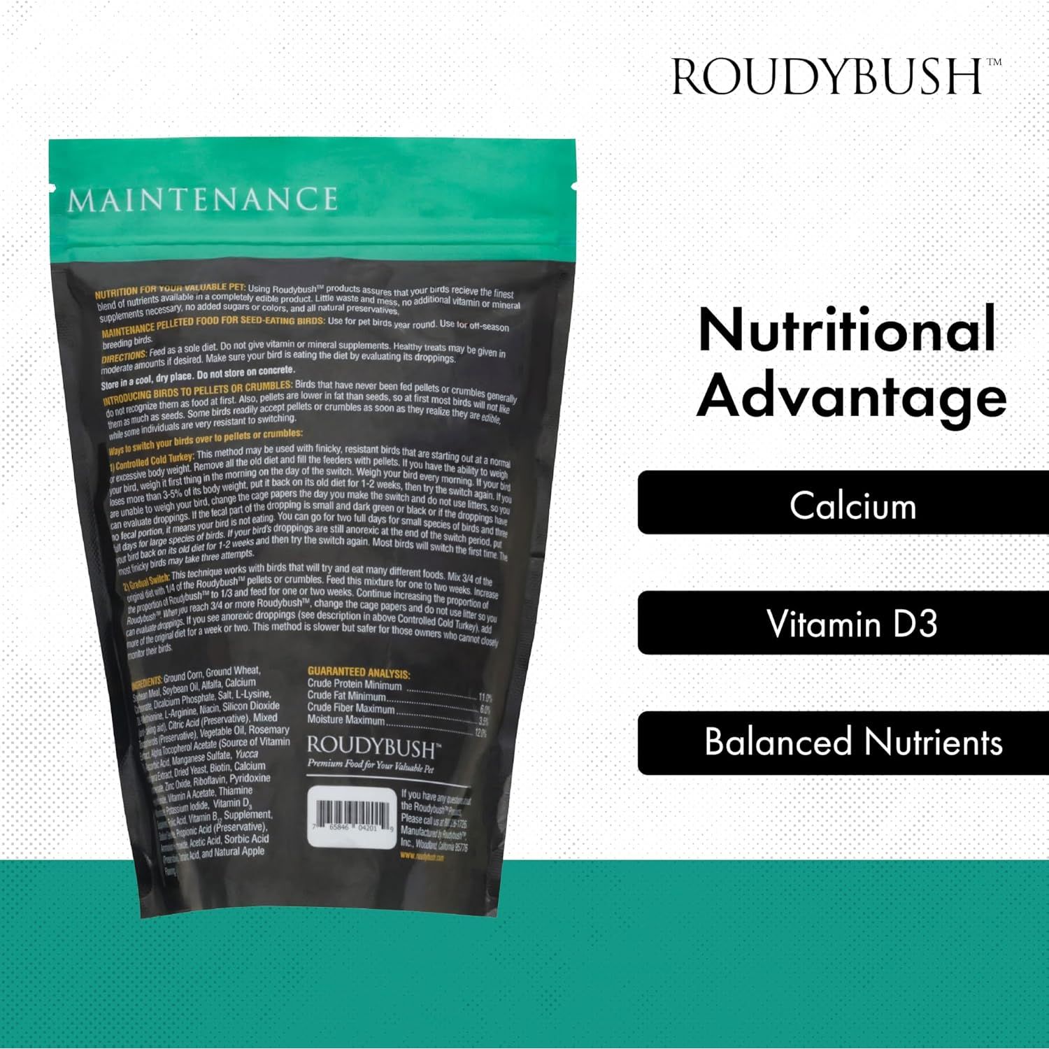 Buy now Roudybush Daily Maintenance Food for Birds - Scientifically Formulated Bird Feed - Bird Food Pellets w/Corn, Wheat, Soy & More - Nutritious & Healthy Feed for Birds (Medium, 22oz) at indiglob india