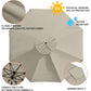 EliteShade USA 9ft Replacement Covers 8 Ribs Market Patio Umbrella Canopy Cover (CANOPY ONLY) (Beige)